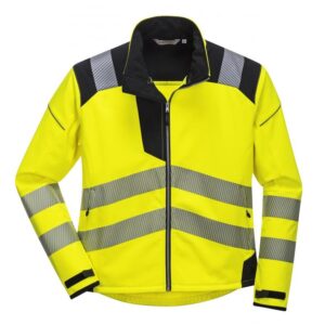 PORTWEST Vision Hi-Vis SOFESHELL kabát sárga/fekete L (S-6XL)